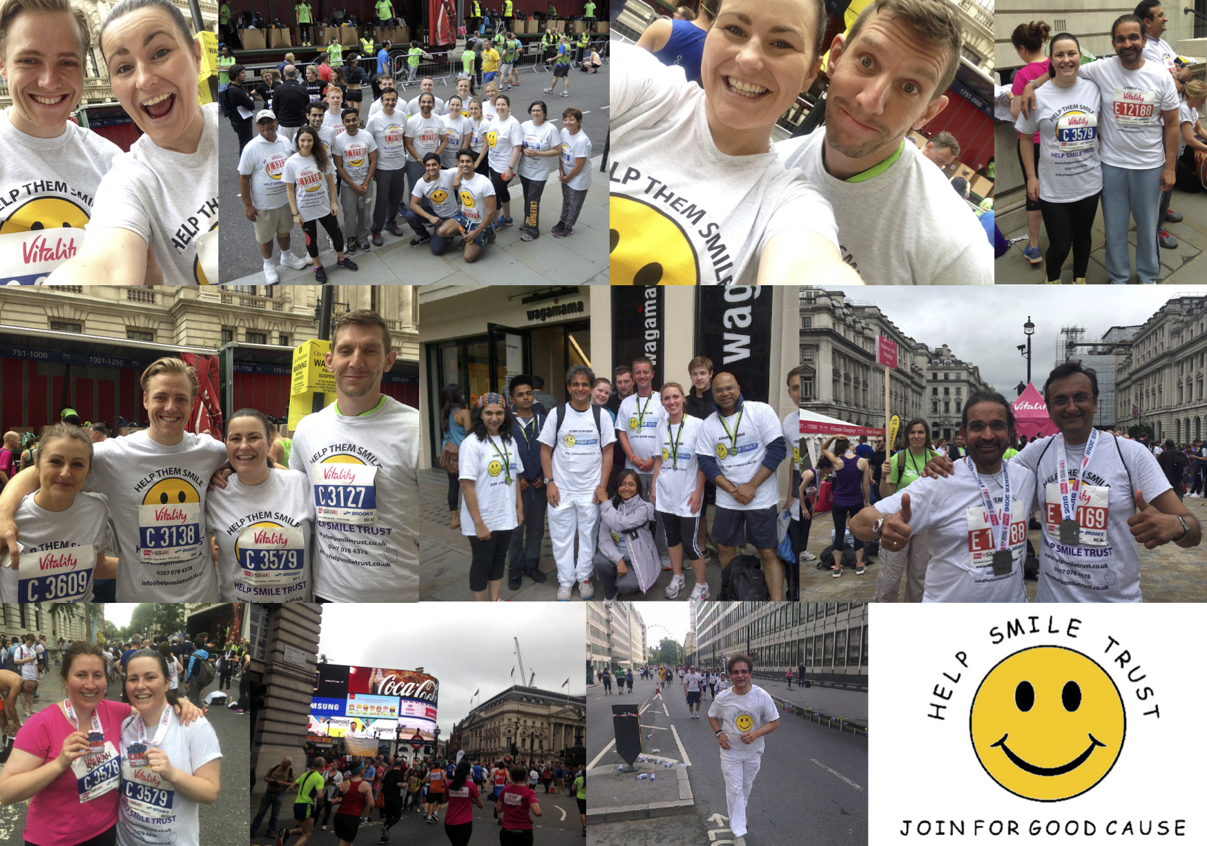 Help Smile Trust British 10K collage 